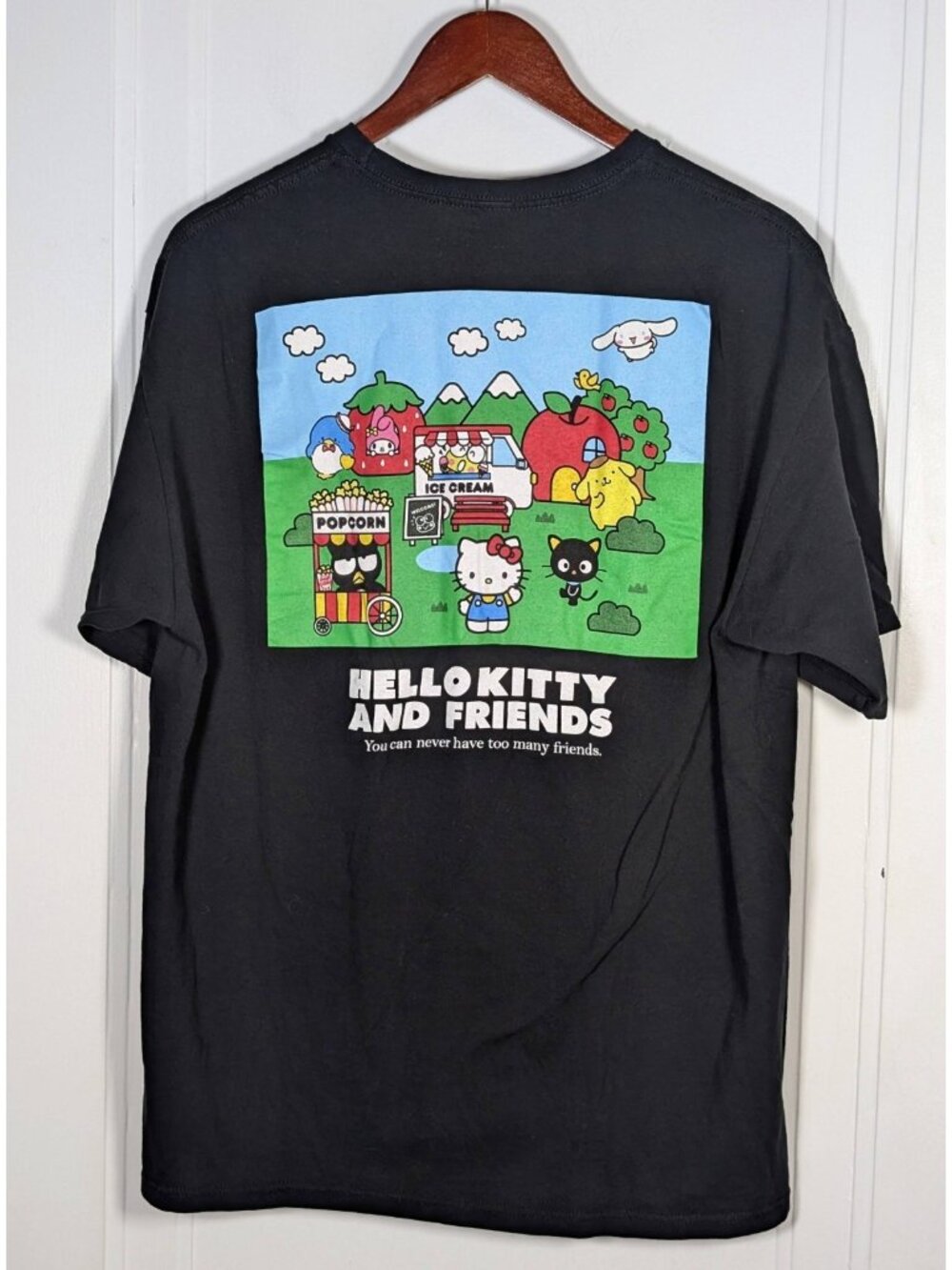 Hello Kitty And Friends Sanrio 2024 Tee Shirt Unisex Size Large Black Park Town